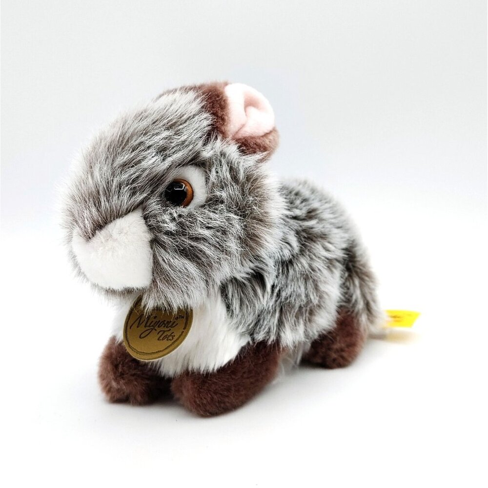Aurora Miyoni Tots Bunny Rabbit Plush 6" Gray Realistic Stuffed Animal Toy